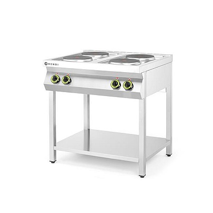4 KAITVIEČIŲ ELEKTRINĖ VIRYKLĖ KITCHEN LINE, ATVIRU STOVU 400V/10400W, 800x700x(H)900mm-Hendi