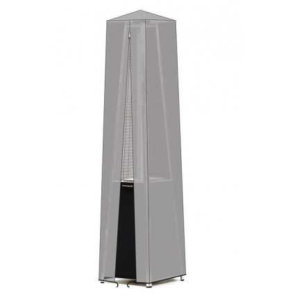 PIRAMIDĖS FORMOS DUJINIO ŠILDYTUVO SU LIEPSNA STIKLINĖJE KOLBOJE DĖKLAS - 480x480x2220 mm-Hendi