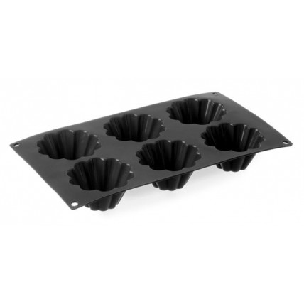 SILIKONINĖS KEPIMO FORMOS -  BRIOCHETTE x 6 - 80x40 mm-Hendi