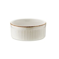 Baltas porcelianinis sufle dubenėlis BONNA "Retro", 9 cm