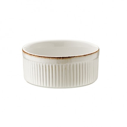 Baltas porcelianinis sufle dubenėlis BONNA Retro, 9 cm Bonna