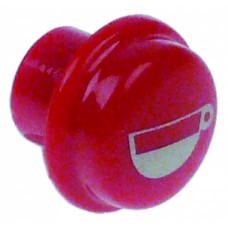 Button round ø 17mm plastic red 1 cup small 525574