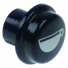 Button round ø 17mm plastic black 1 cup large 525576