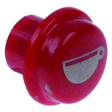 Button round ø 17mm plastic red 1 cup large 525577