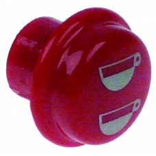 Button round ø 17mm plastic red 2 cups small 525580