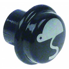 Button round ø 17mm plastic black 525585