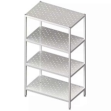 Plieninės lentynos, sandėlio, varžtinės, perforuotos lentynos, 1000x500x1800 mm