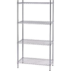 Lentynos, chromuotos, 4 lentynos, sulankstomos, 900x450x1800 mm