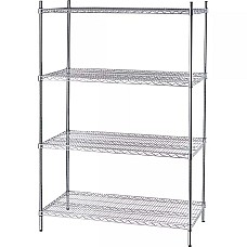 Lentynos, chromuotos, 4 lentynos, sulankstomos, 1213x610x1800 mm