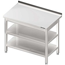 Sieninis stalas su 2 lentynomis 800x600x850 mm, suvirintas