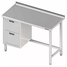 Sieninis staliukas su 2 stalčiais (L), be lentynos 1600x700x850 mm