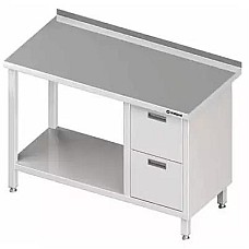 Sieninis staliukas su dviem stalčiais (P) ir lentyna 1700x600x850 mm