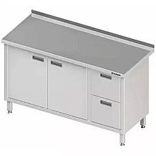 Sieninis staliukas su 2 stalčiais (P), atlenkiamomis durelėmis 1200x700x850 mm