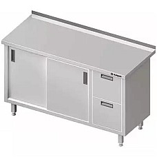 Sieninis staliukas su 2 stalčiais (P), stumdomomis durelėmis 1600x600x850 mm