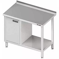 Sieninis stalas su spintele (L) ir lentyna 1300x600x850 mm