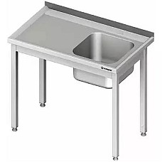 Stalas su 1 dubens kriaukle (P), be lentynos 1100x600x850 mm, surenkamas