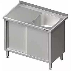 Stalas su 1 dubens kriaukle (P), stumdomos durys 1900x700x850 mm