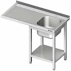 Stalas su 1 dubens kriaukle (P) ir vieta šaldytuvui arba indaplovei 1700x700x900 mm, surenkamas