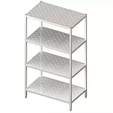Surenkamas stelažas, perforuotos lentynos, 1100x600x1800 mm
