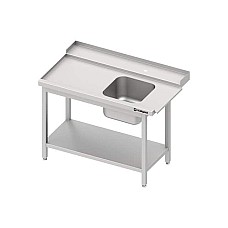 Pakrovimo stalas (L) 1 skyrius su lentyna indaplovei STALGAST 800x750x880 mm, surenkamas