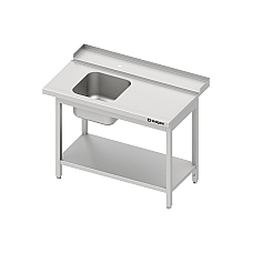 Pakrovimo stalas(P) 1 skyrius su lentyna indaplovei STALGAST 800x750x880 mm, suvirintas