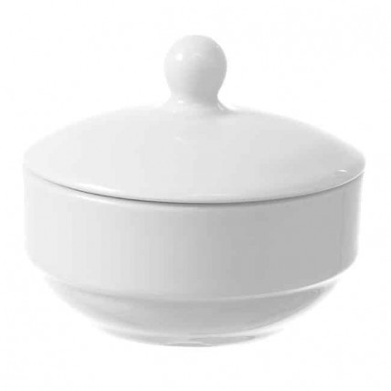 Cukrinė, Fine Dine Bianco, porcelianas, balta, 100 mm