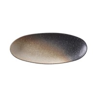 Ovali lėkštė, Moon, keramika, ruda, 250 mm