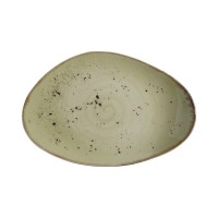 Organiškos formos sekli lėkštė, Fine Dine Olive, porcelianas, žalia, 210 mm