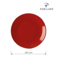 Sekli lėkštė, Porland Seasons Magma, porcelianas, raudona, 242 mm