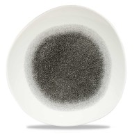 Organiškos formos sekli lėkštė, Churchill Raku Quartz Black, porcelianas, juoda, 286 mm