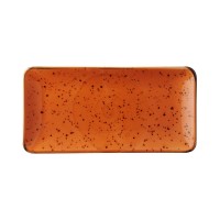 Stačiakampio formos lėkštė, Fine Dine Dahlia, porcelianas, oranžinė, 150 mm