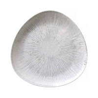 Trikampio formos lėkštė, Fine Dine Essence, porcelianas, pilka, 210 mm