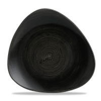 Trikampio formos lėkštė, Stonecast Patina Iron Black, porcelianas, juoda, 265 mm