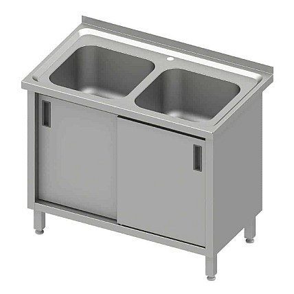 Spintelė su plautuvėmis, stumdomos durys, 1000x600x850 mm, Stalgast